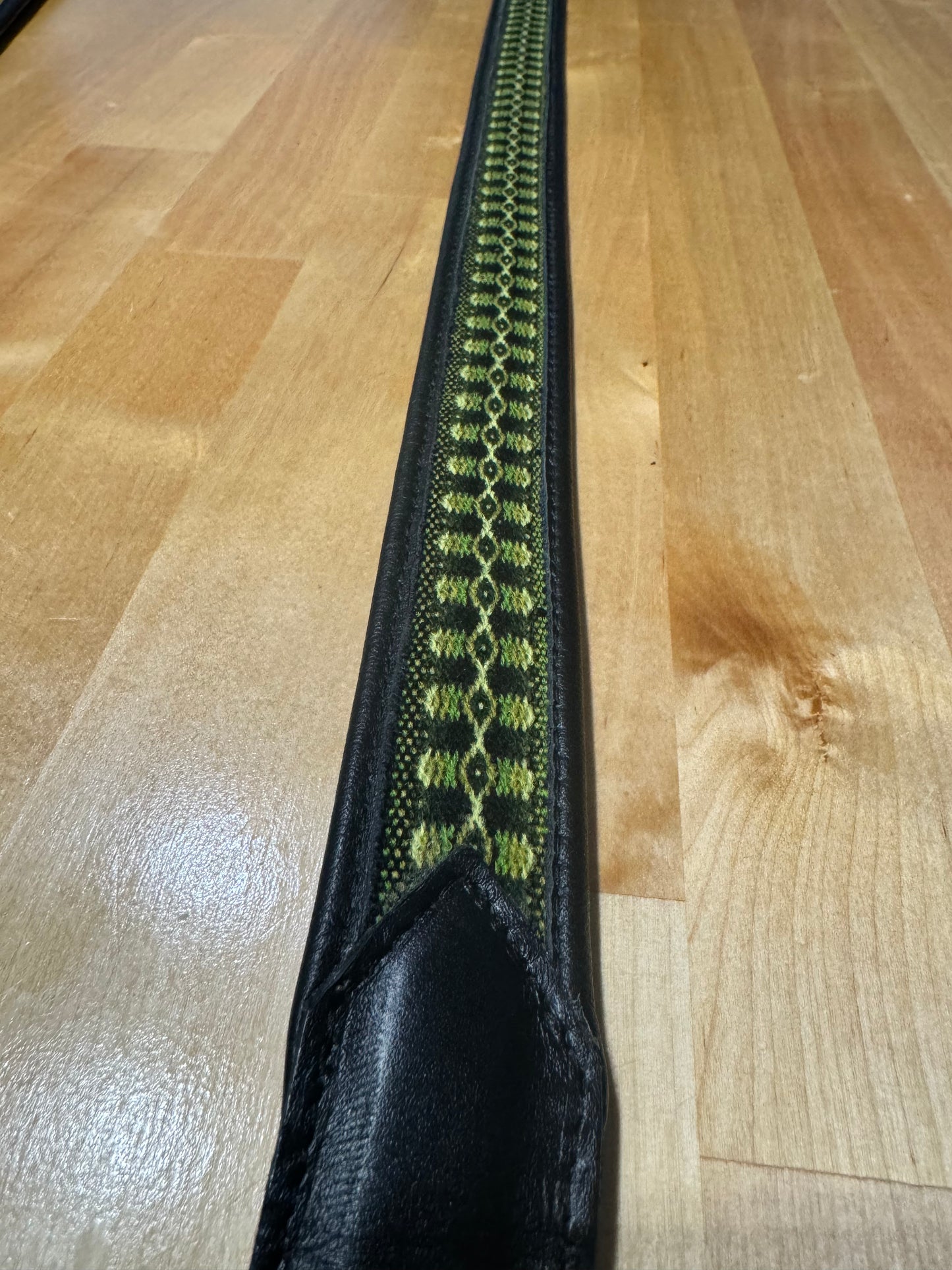 Black and Lime Tribal Thread Belt
