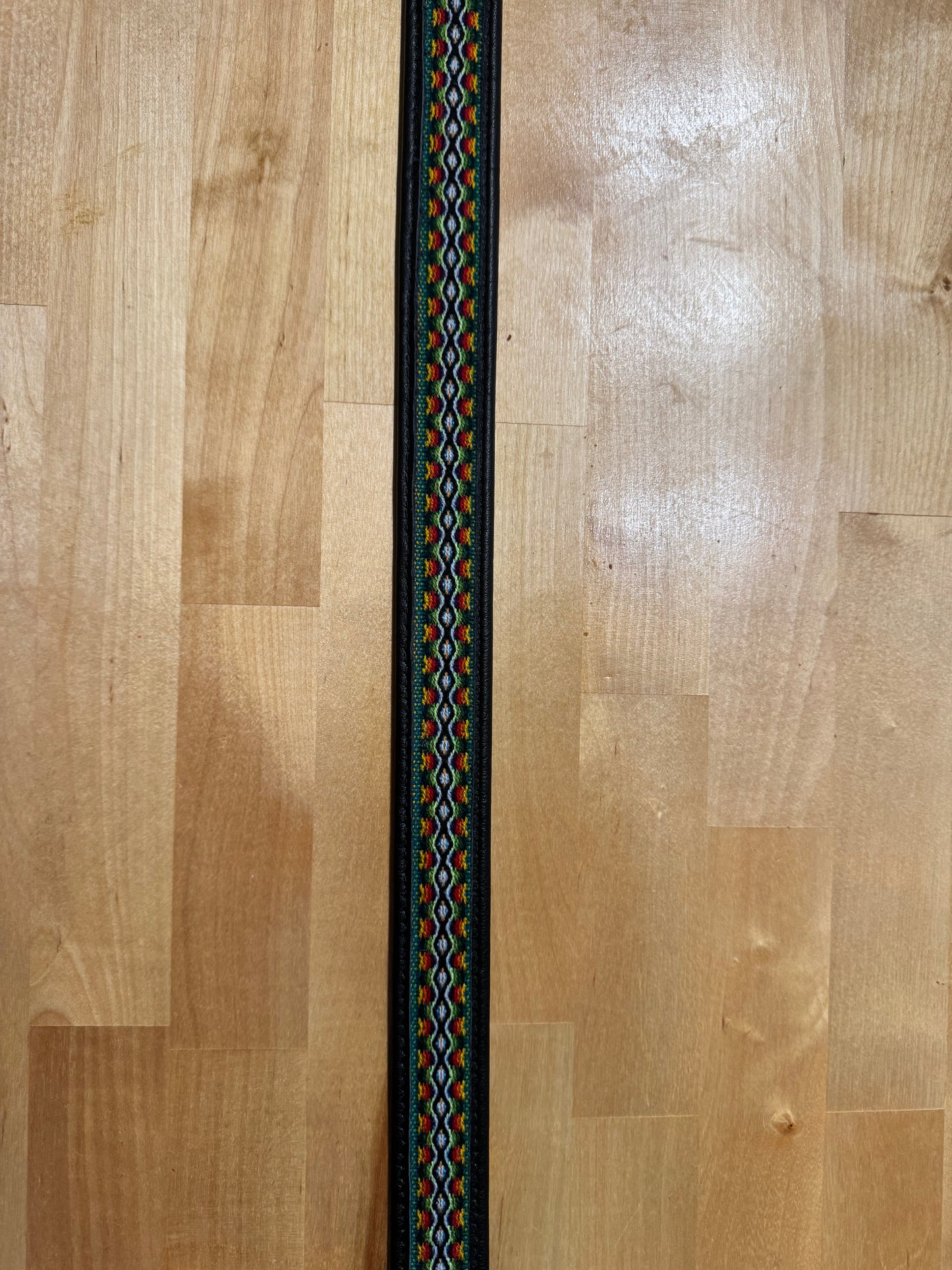 Black and Green Tribal Thread Belt