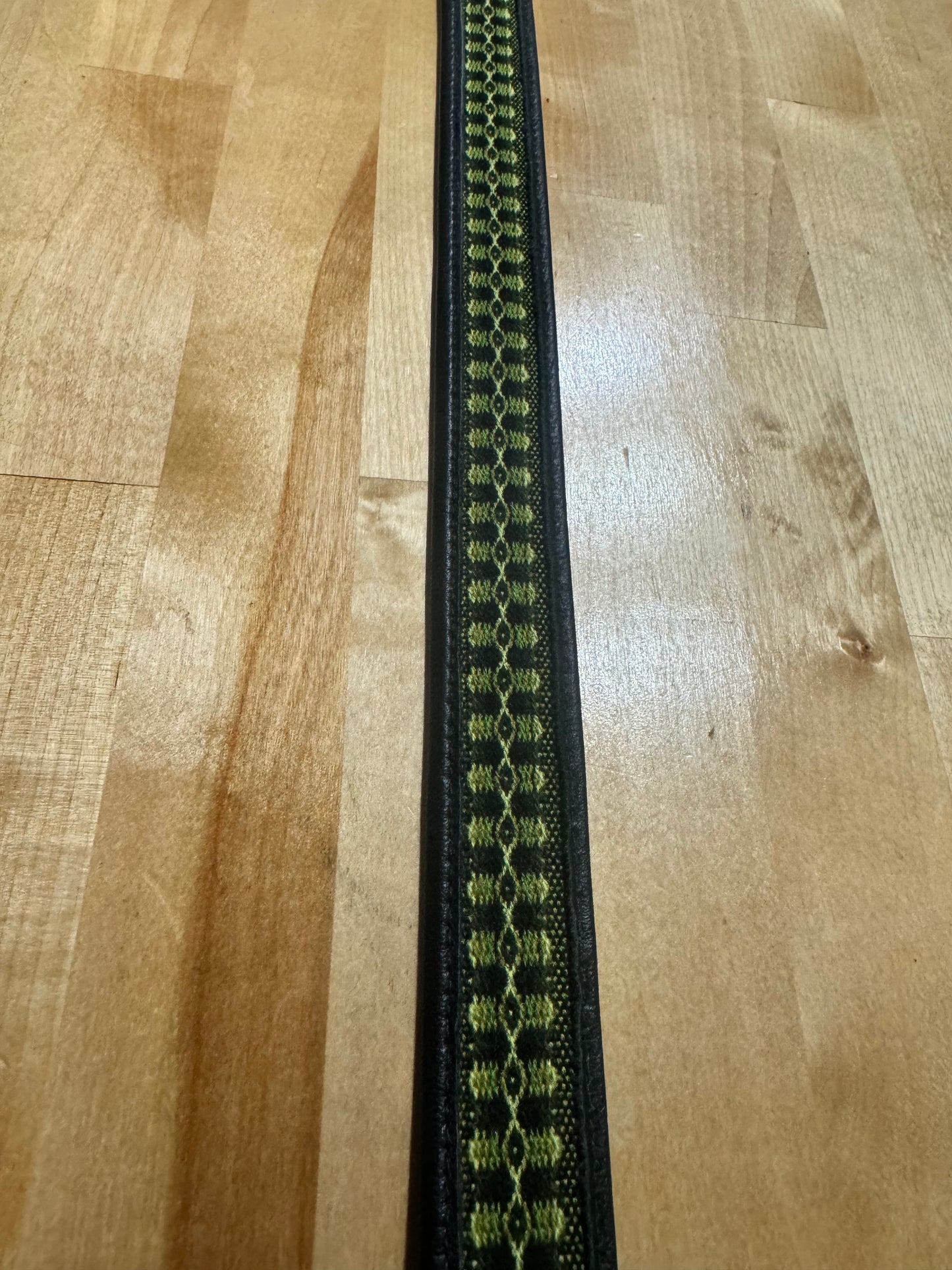 Black and Lime Tribal Thread Belt