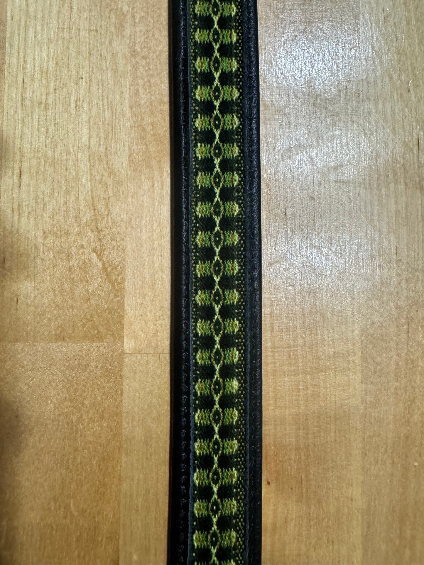Black and Lime Tribal Thread Belt