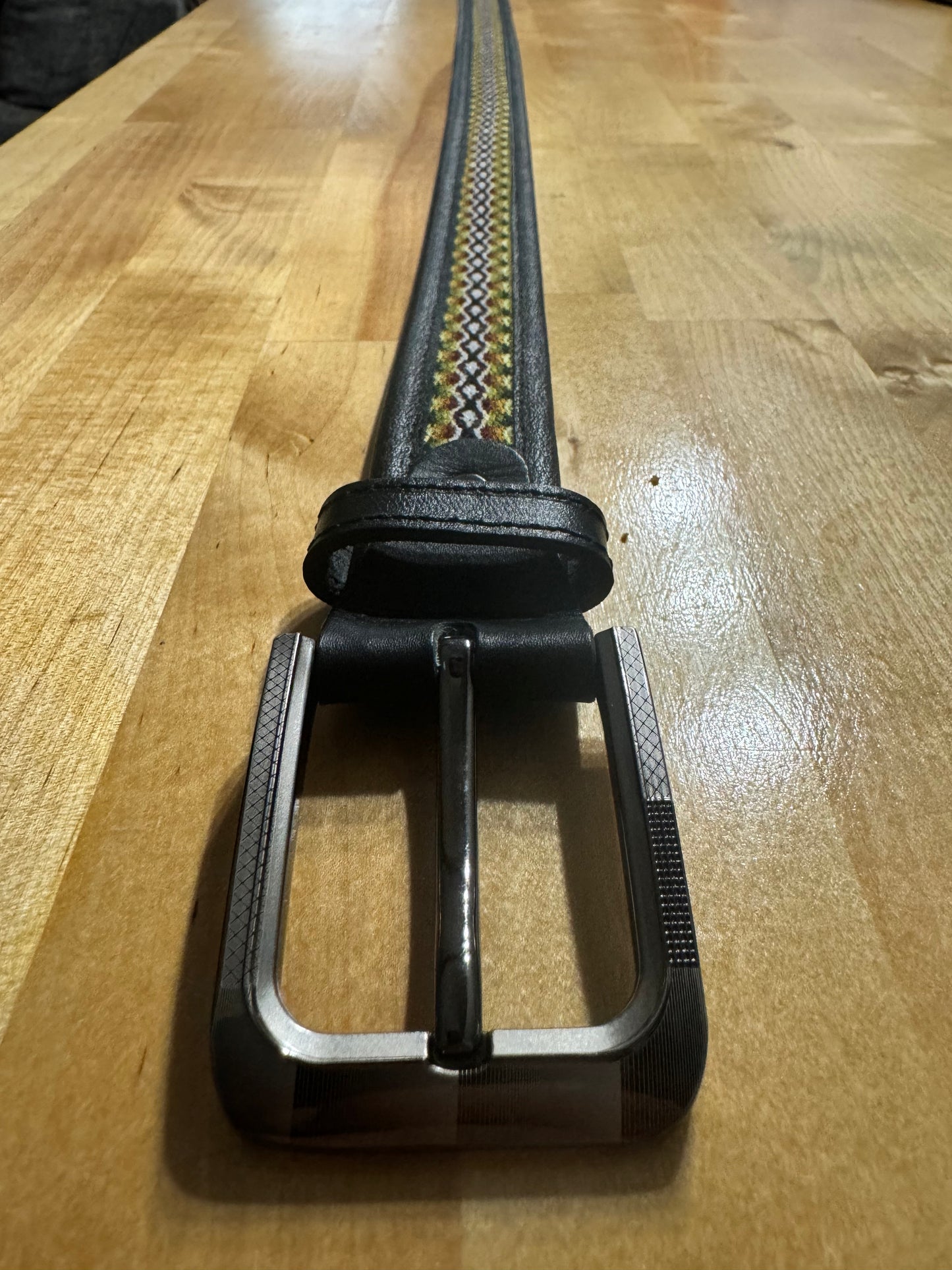 Black Cotacochee Tribal Thread Belt