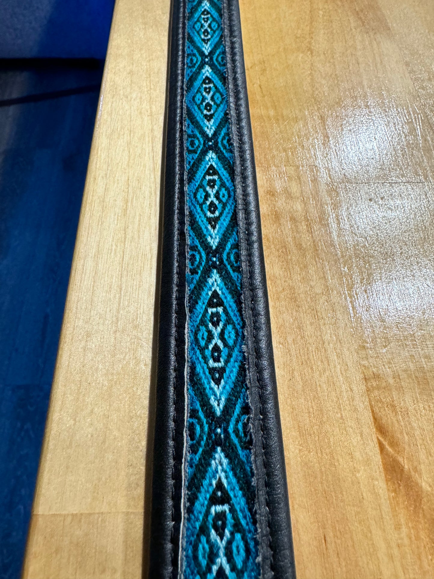 Teal Tribal Thread Belt