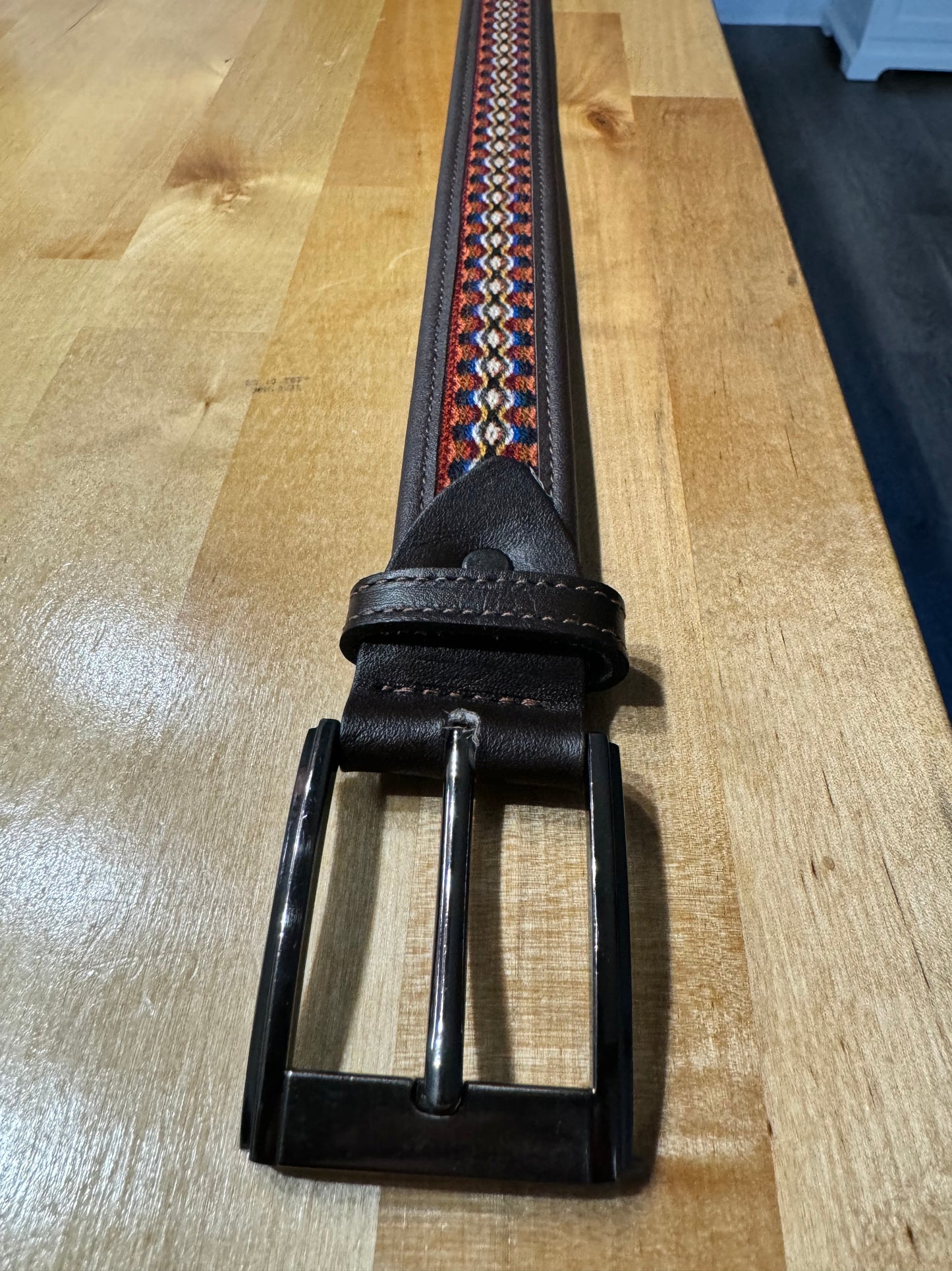 Brown Tribal Thread Belt